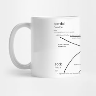 Sandal=Sock Mug